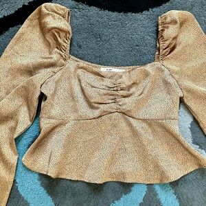 Mi Ami Ruched Bodycon Blouse